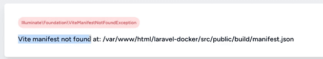 vite manifest not found