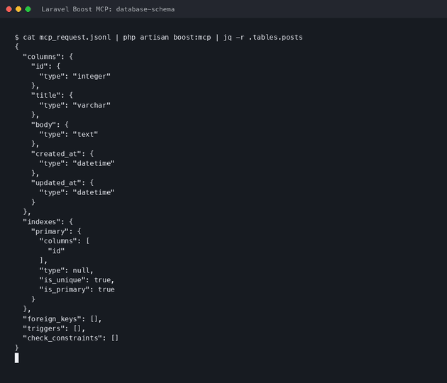 laravel boost db schema