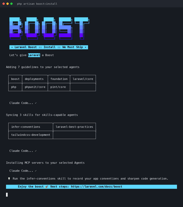 laravel boost install